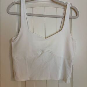 Woman’s size Large Abercrombie & Fitch White soft Cropped Tank
